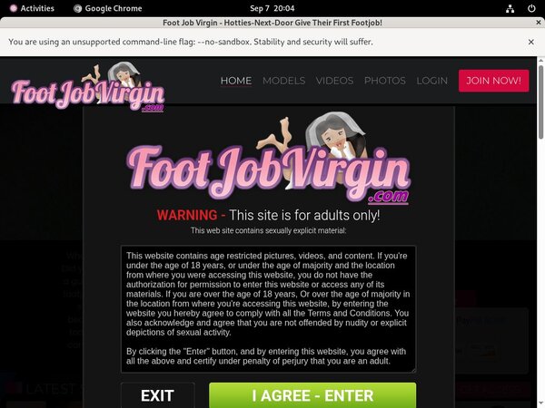 Foot Job Virgin Paypal Join