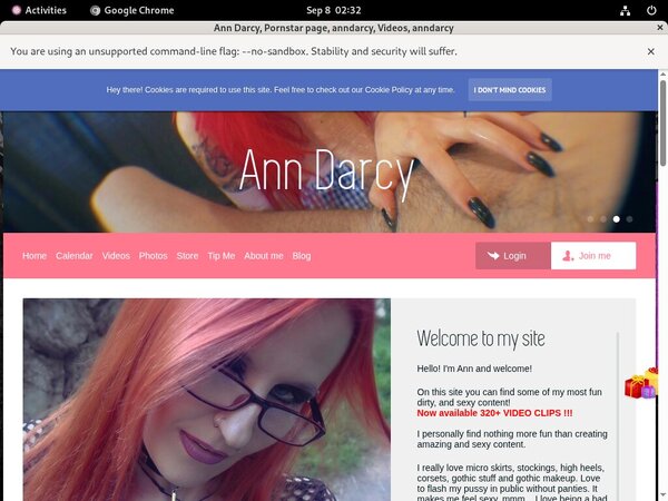 Free Ann Darcy Password Account
