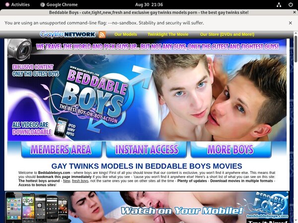 Free Beddableboys Movies