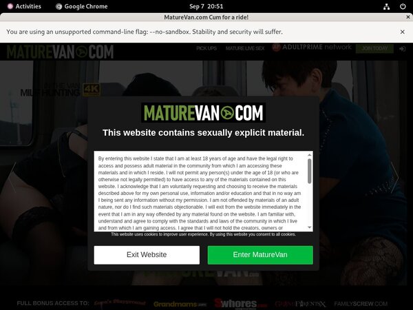 Free Maturevan.com Trial Membership