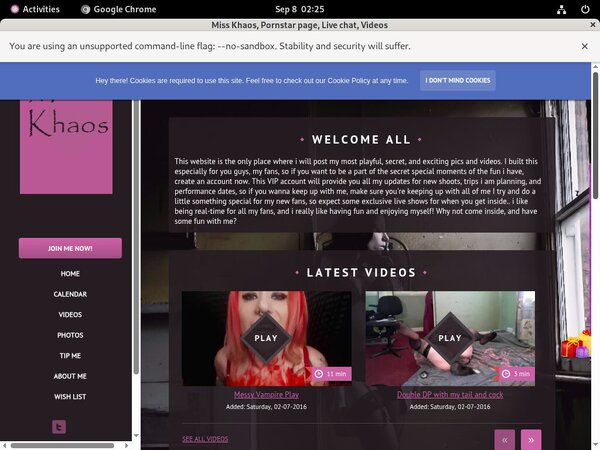 Free Users For Miss Khaos