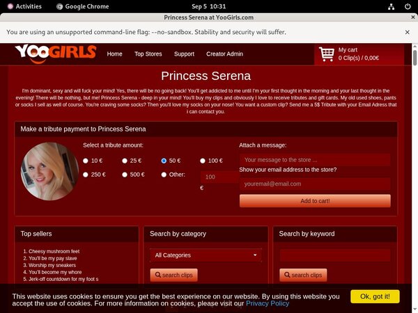 Login PrincessSerena