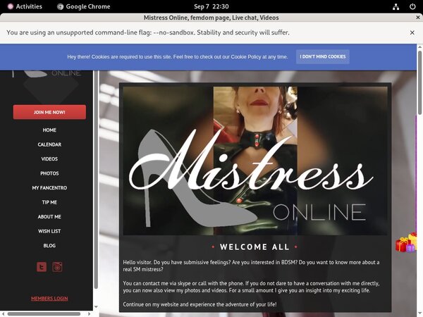 Mistressonline Discount Form